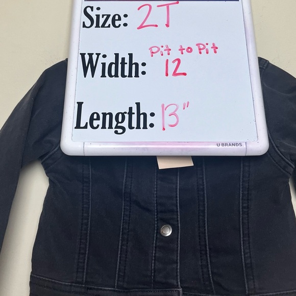 Sz. 2T Months Black Jeans Jacket w Faux Fur Collar NWT - Picture 7 of 7